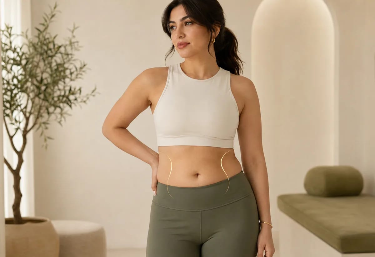 چربی موضعی و مقاوم ناحیه شکم که با رژیم و ورزش کاهش نیافته است