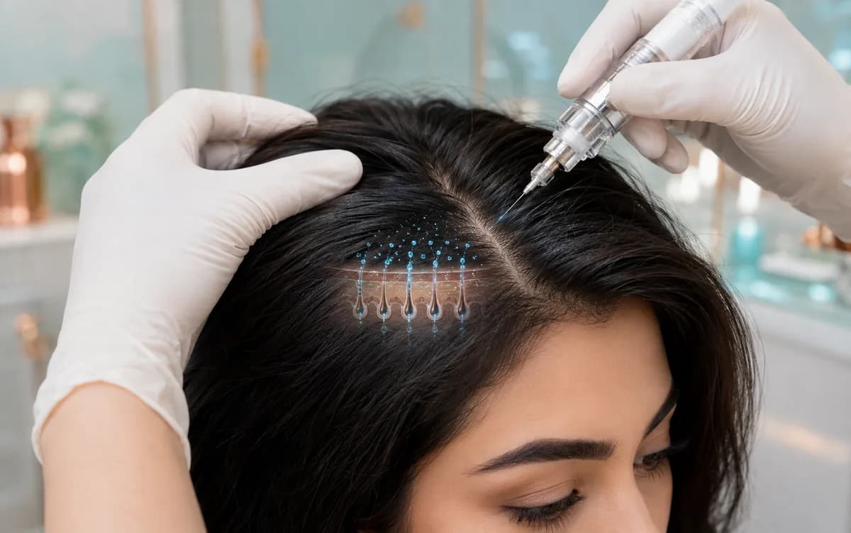 مزوتراپی مو؛ تزریق داخلپوستی به پوست سر برای تقویت ریشه و کاهش ریزش مو
